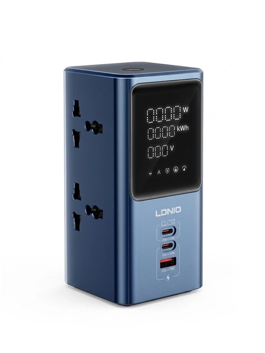 Сетевой фильтр LDNIO SC2 настольный, 4 розетки, быстрая зарядка Type-C 45W PD, удлинитель - 