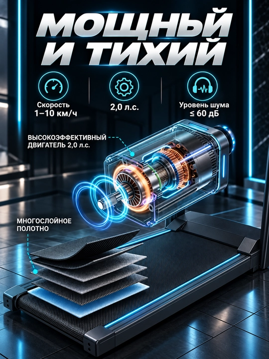 Беговая дорожка, для дома и офиса, кардиотренажер, для мужчин и женщин