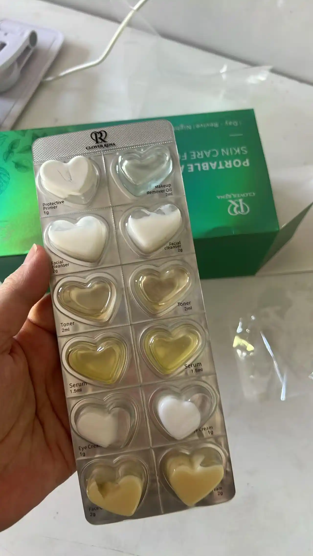 Ayollar uchun 7 kunlik yuz parvarishi kapsulalari to‘plami, 1 quti