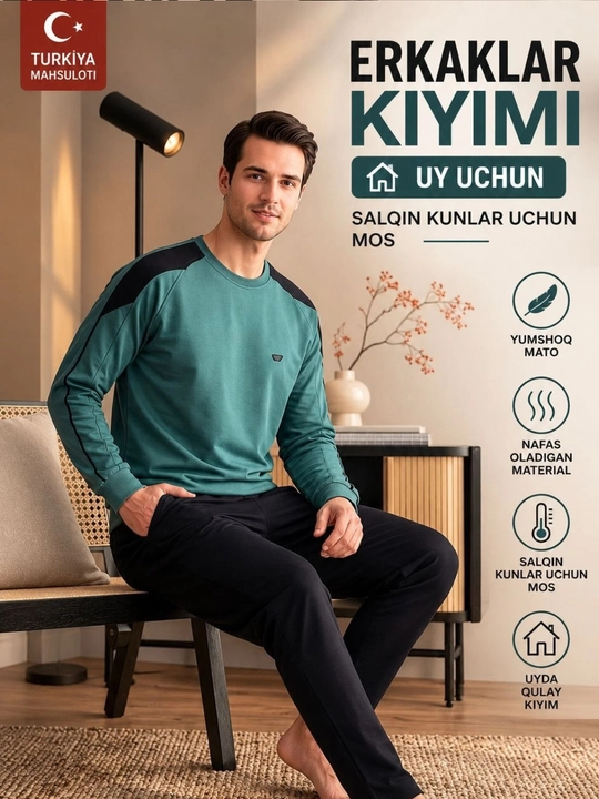 Kiyim to'plami erkaklar uchun kundalik kiyish uchun Turkiya mahsuloti - 