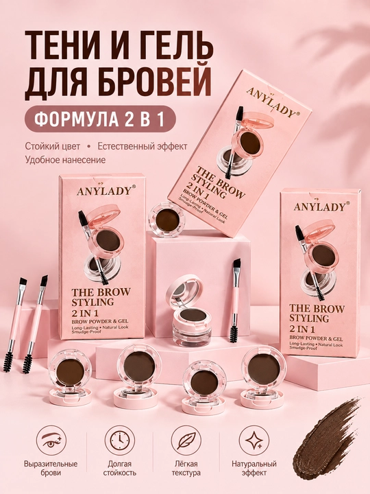 Помада для бровей Dark Brown — для оформления и заполнения бровей - 