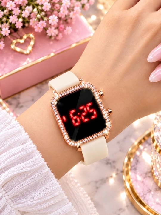Часы женские, сенсорные, электронные, Touch Watch LED, силиконовый ремешок - 