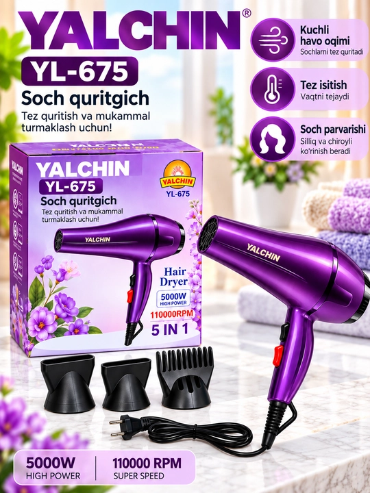 Fenlar Fen soch qurutgich, soch turmaklash fenlar