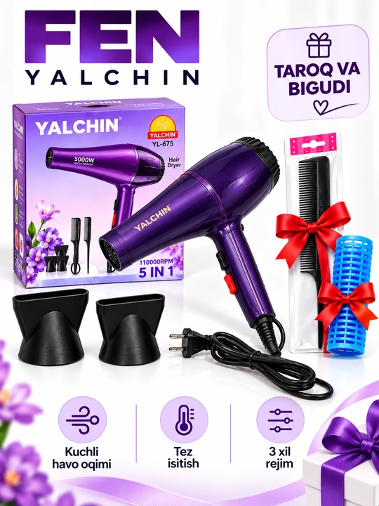 Fenlar Fen soch qurutgich, soch turmaklash fenlar