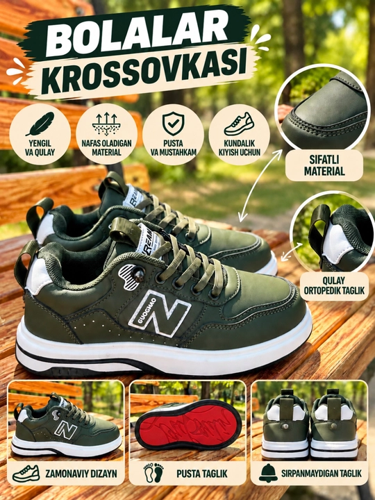 Bolalar krossovkalari — har kunlik uslub va qulaylik