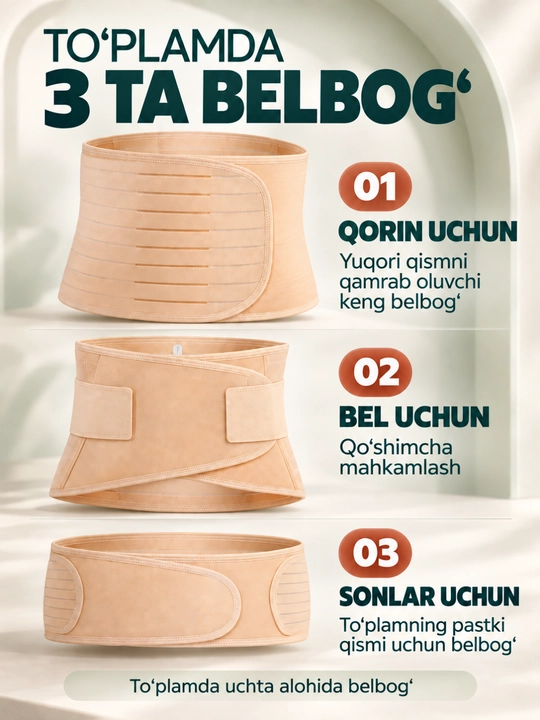 Homiladorlik va tug‘ruqdan keyingi davr uchun bandaj — bel va qorinni qo‘llab-quvvatlash