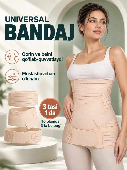 Homiladorlik va tug‘ruqdan keyingi davr uchun bandaj — bel va qorinni qo‘llab-quvvatlash