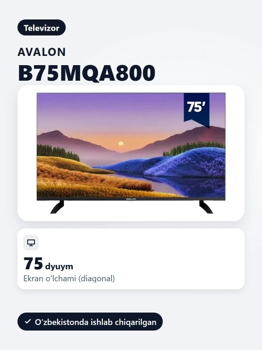 Televizor AVALON B75MQA800