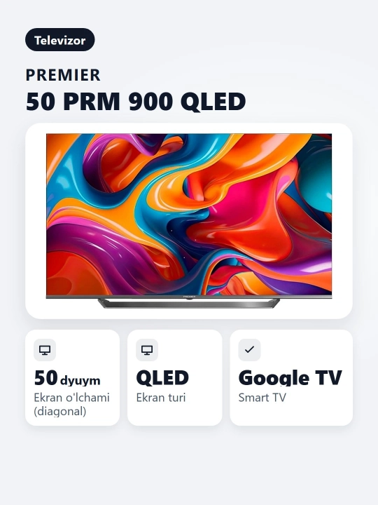 Смарт телевизор Premier 50 PRM 900 QLED 50"