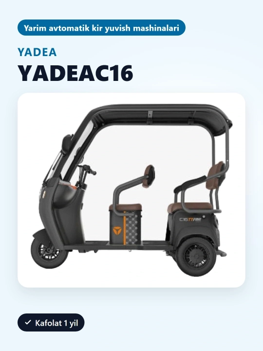 Yadea C16 elektr scooter 1 yil kafolat