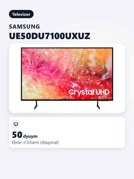 Телевизор Samsung UE50DU7100UXUZ
