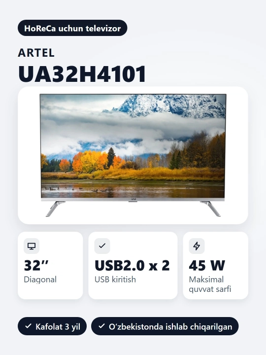 Televizor Artel TV 32" UA32H4101, No Smart