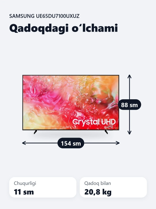 Televizor Samsung UE65DU7100UXUZ