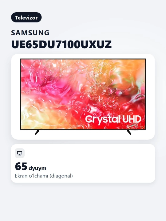 Televizor Samsung UE65DU7100UXUZ