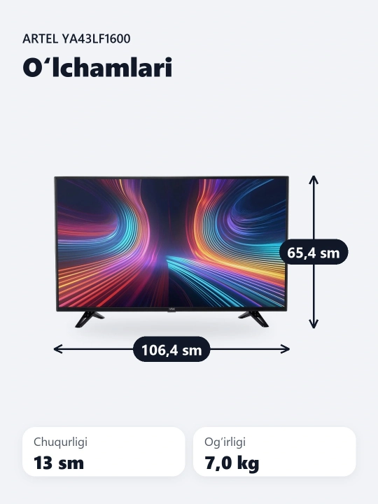 Televizor Artel YA43LF1600 FullHD YandexTV