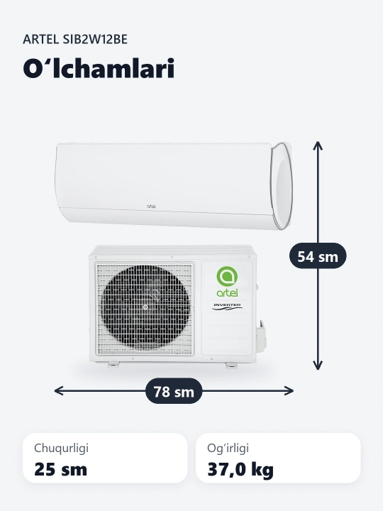 Artel Baraka Inverter SIB2W12BE konditsioneri