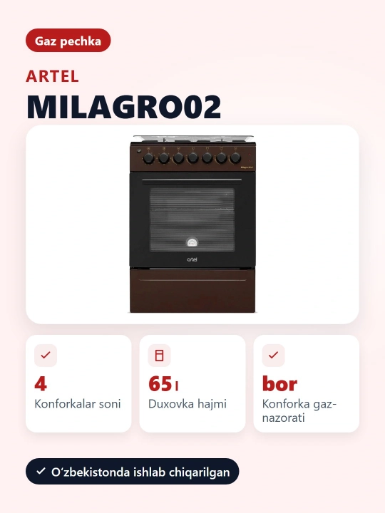 Комбинированная плита Artel Milagro 02