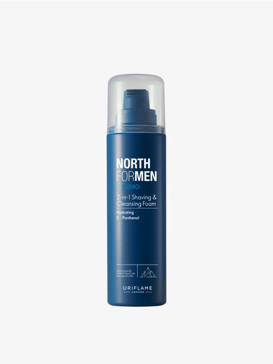 North For Men 2 in 1 soqol olish va yuz yuvish uchun ko‘pik - 