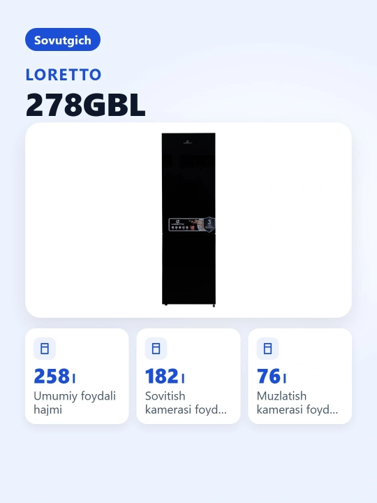 Sovutgich Loretto LRFI 278 GBL