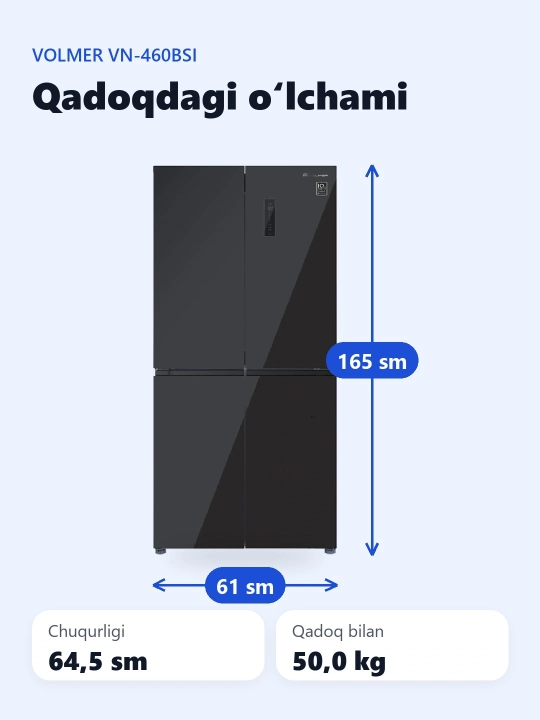 Muzlatgich VOLMER VN-460BSI