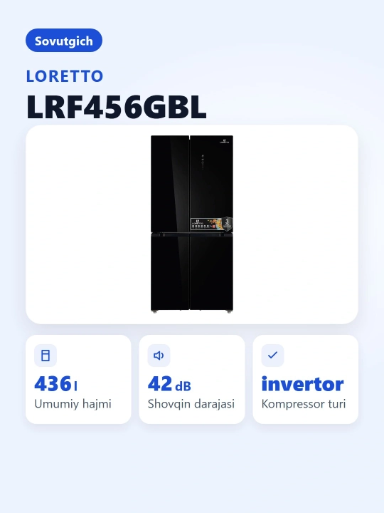 Sovutgich Loretto LRF 456 GBL