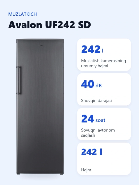Muzlatish kamerasi Avalon UF242 SD