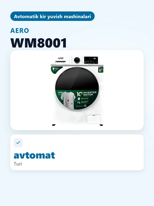 Стиральные машины автомат ART-WM8001 Aero