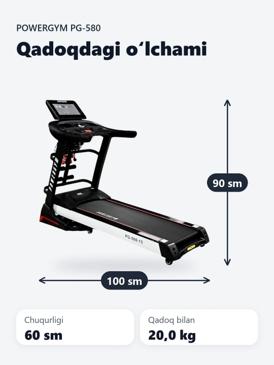 Powergym PG-580 15 dyuymli yugurish yo‘lagi