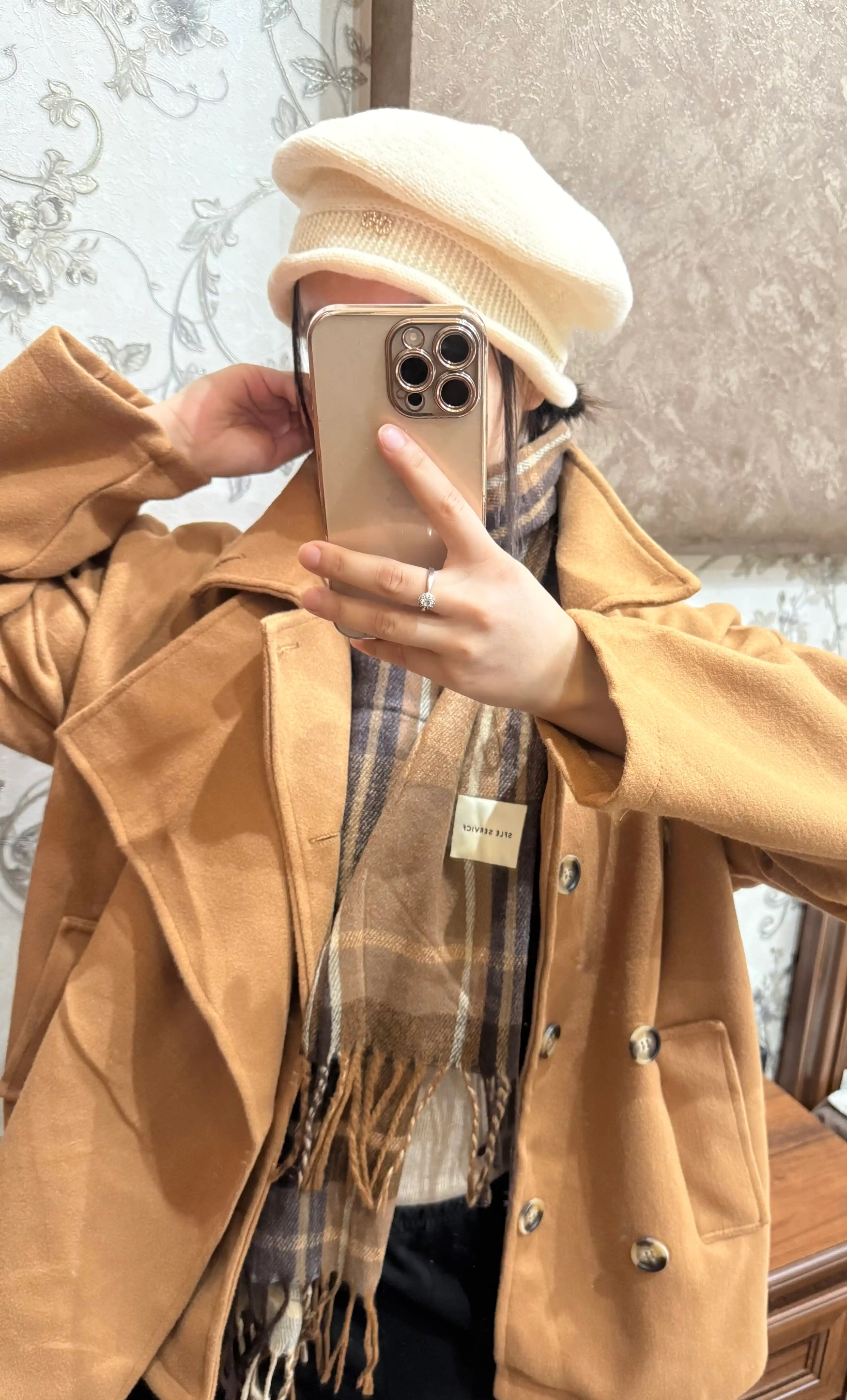 Ayollar uchun qisqa palto, belbog‘li, tik yoqali, oversize, kuz-qish