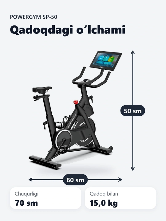 PowerGym SP-50 velotrenajori, Sensorli ekran
