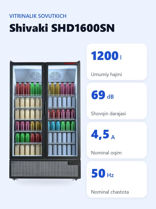 Vitrinali sovutkich Shivaki SHD1600SN