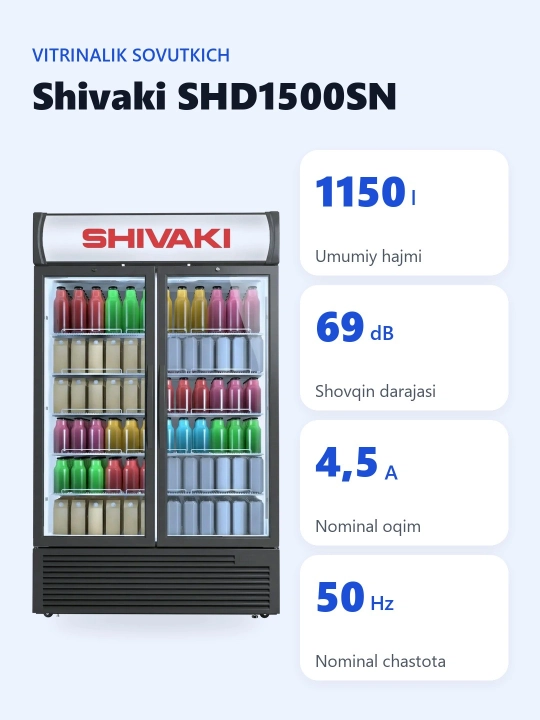 Vitrinali sovutkich Shivaki SHD1500SN