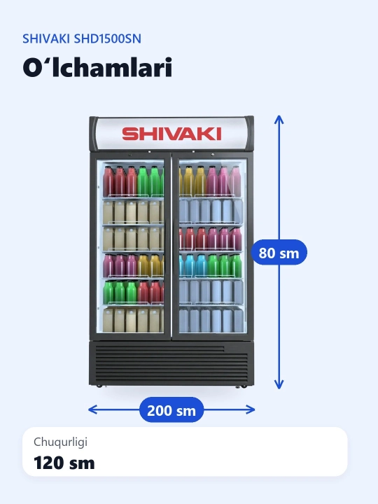 Vitrinali sovutkich Shivaki SHD1500SN