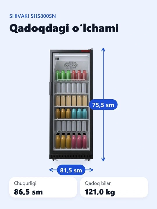 Vitrinali sovutkich Shivaki SHS800SN