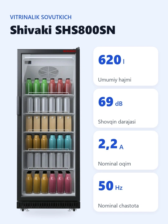 Vitrinali sovutkich Shivaki SHS800SN