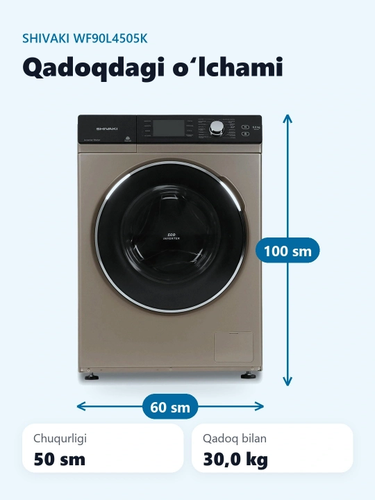 Shivaki WF90L4505K kir yuvish mashinalari