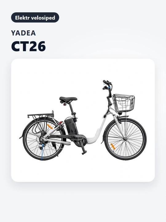 Elektr velosiped Yadea CT26-03, 36V, 10.4 Ah