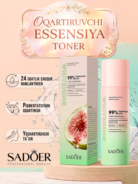 Осветляющий тонер-эссенция для лица SADOER от пигментации и постакне, 120 мл - 