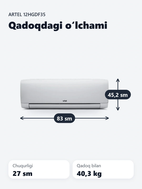 Artel Iceberg 12HGDF35 konditsioneri