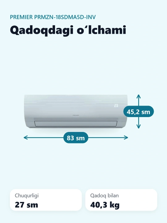 Konditsioner Premier ZOMIN PRMZN-18SDMA5D-INV