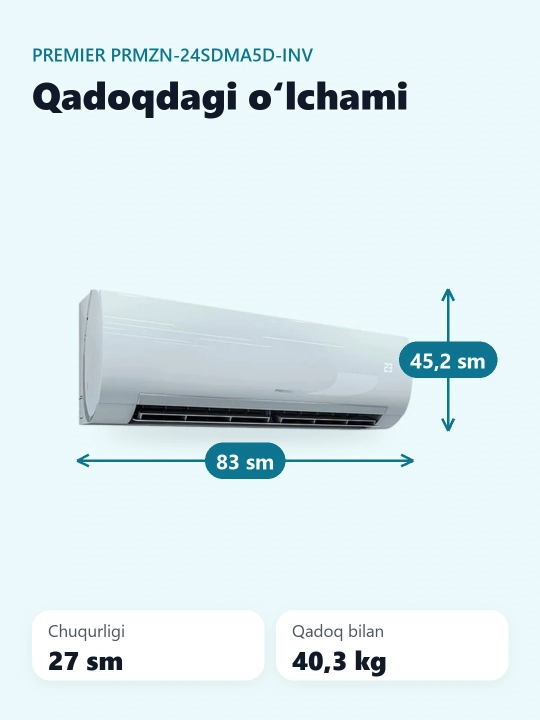 Konditsioner Premier ZOMIN PRMZN-24SDMA5D-INV