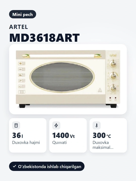 Mini pech Artel MD-3618 Art-Retro, L