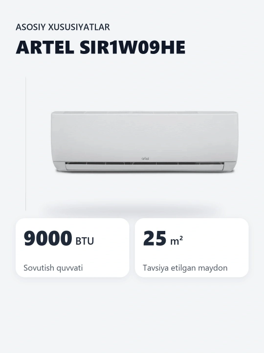 Artel Shahrisabz-S SIR1W09HE konditsioneri
