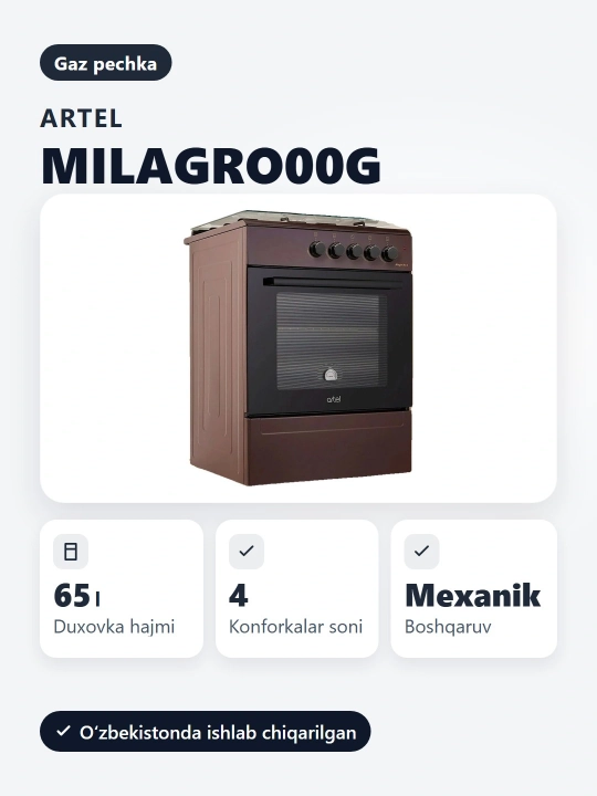 Pechka ARTEL MILAGRO 00G GK