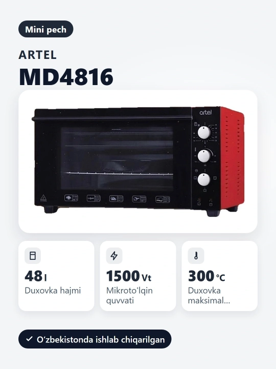 Mini pech Artel MD 4816, 48 l