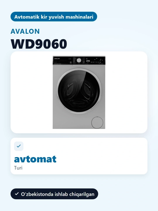 Avtomatik kir yuvish mashinalari WD9060