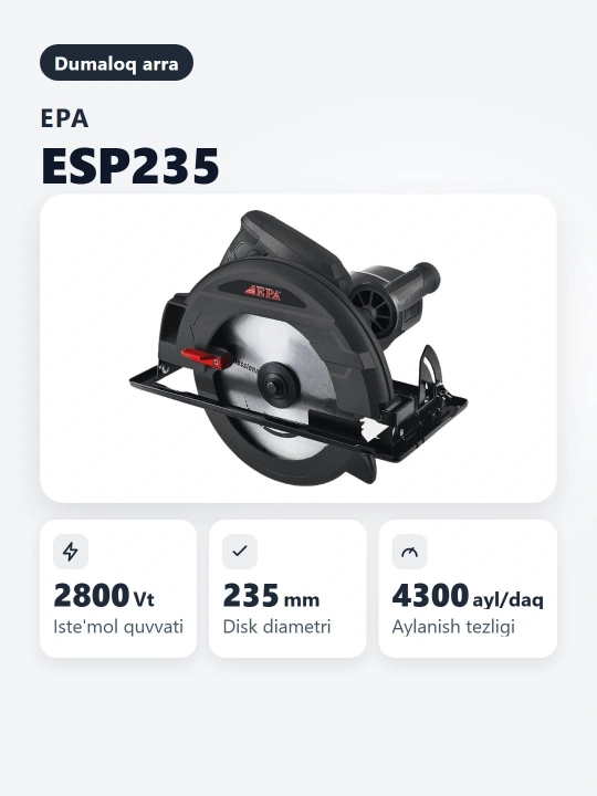 Diskli arra EPA ESP-235-4