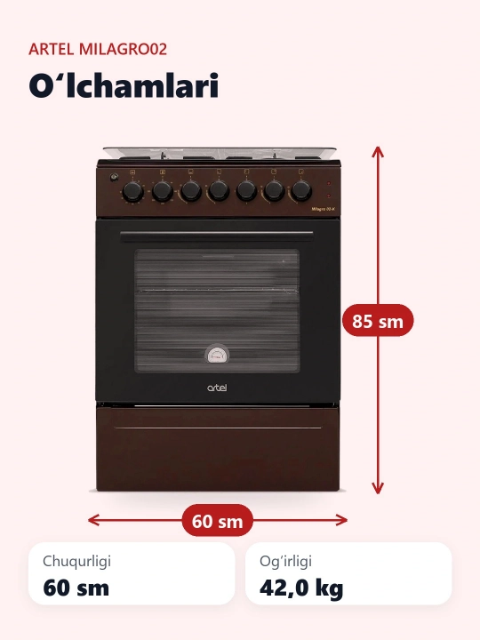Kombinatsiyalangan plitasi Artel Milagro 02