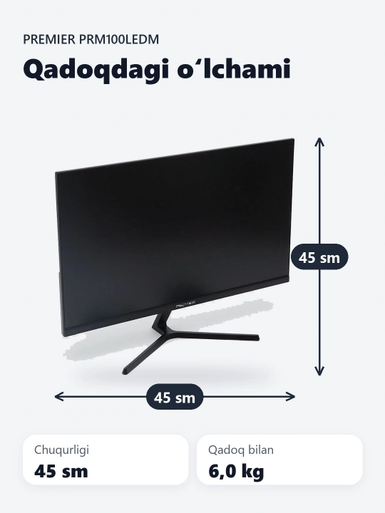 Monitor Premier 24", 27" PRM100LEDM, 100 Hz, IPS, FullHD