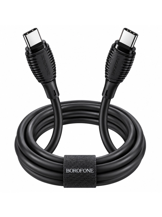 Кабель BOROFONE BX86 Type-C to Type-C 60W, зарядка для телефонов Honor, 1 м